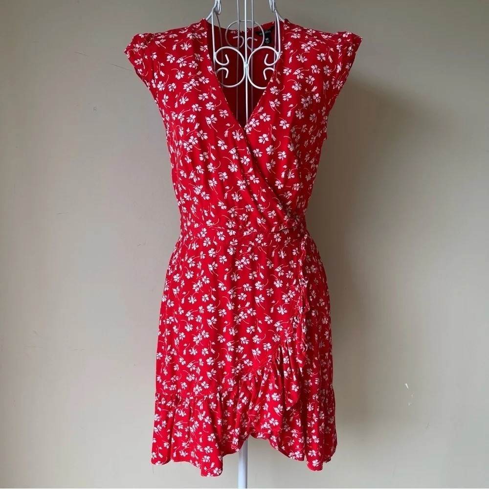 J. Crew Red Floral Mini Dress